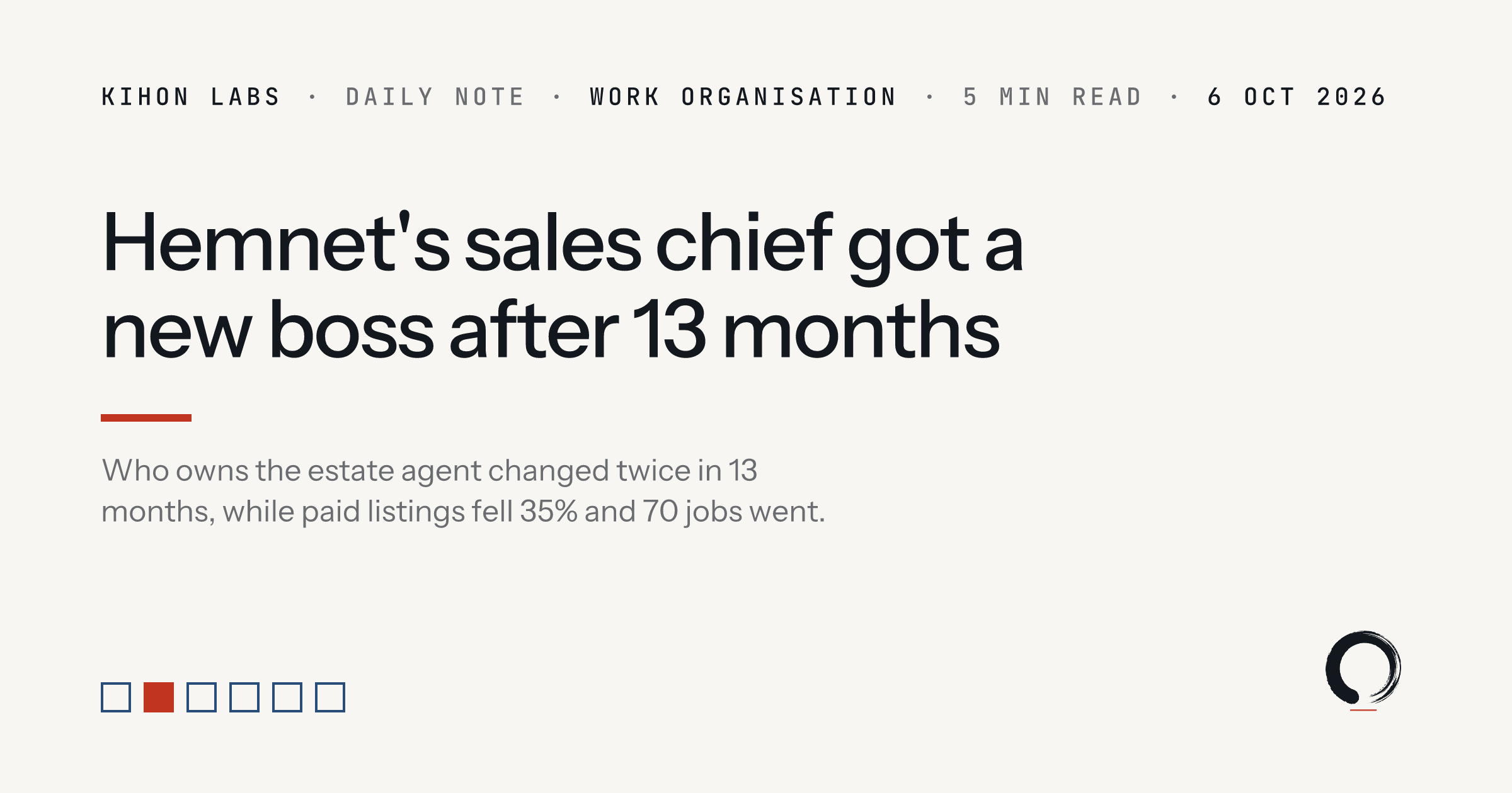 Kihon Labs daily note: Work organisation