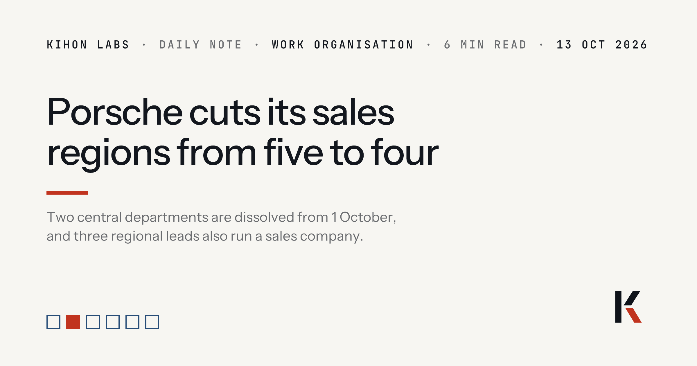 Kihon Labs daily note: Work organisation